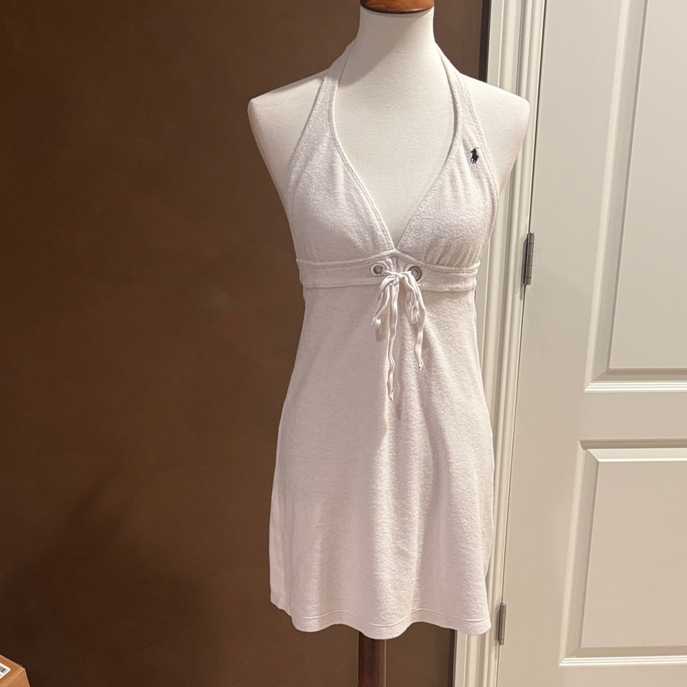Ralph Lauren White Halter Swim Coverup